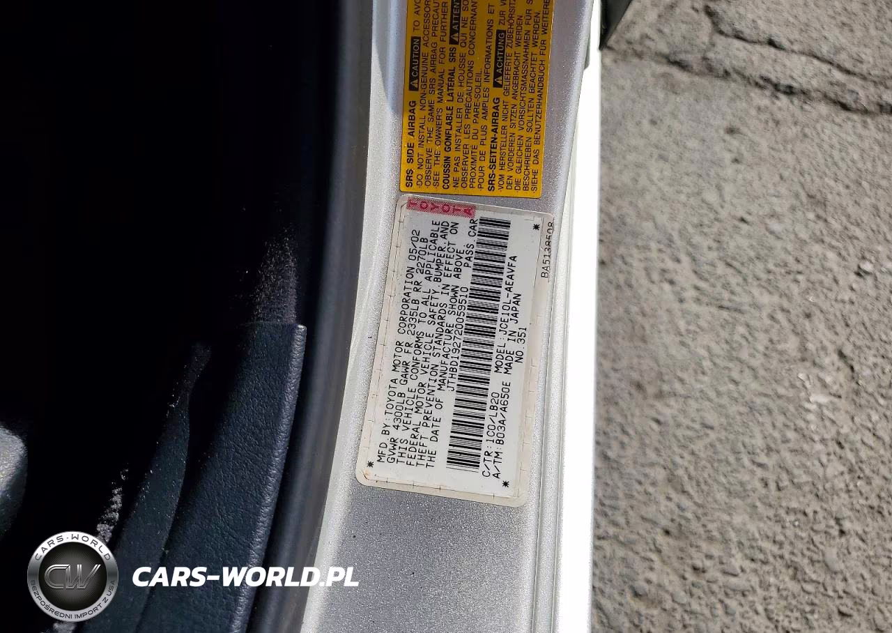 2002 Lexus Is 300 VIN:JTHBD192720059510 - 12