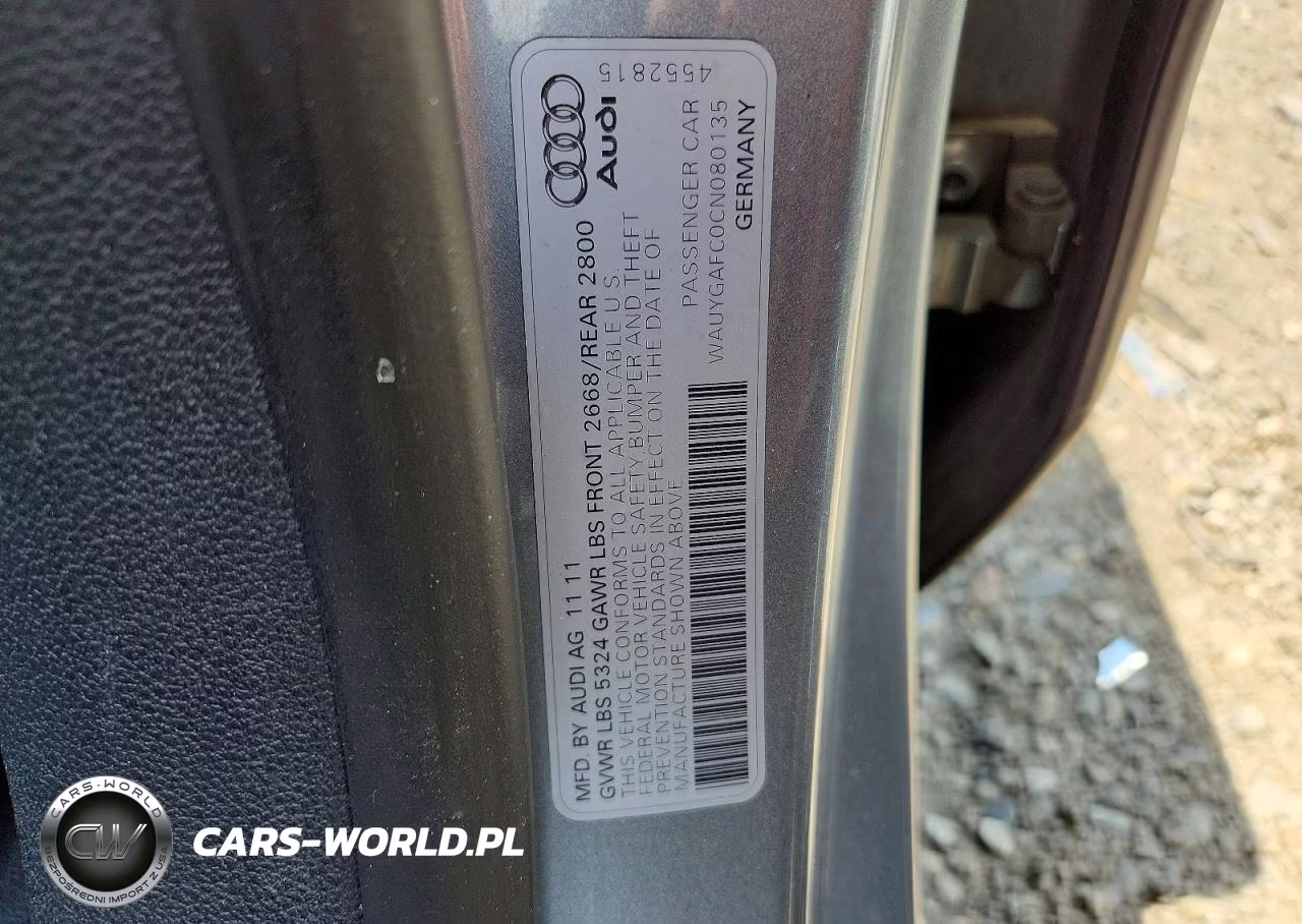 2012 Audi A7 Premium Plus VIN:WAUYGAFC0CN080135 - 12
