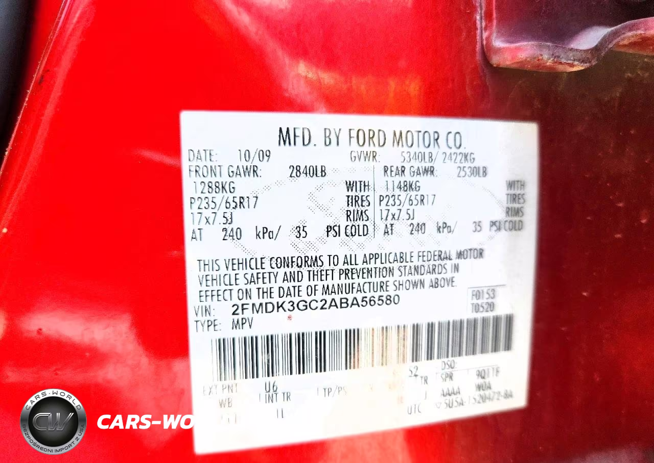 2010 Ford Edge Se VIN:2FMDK3GC2ABA56580 - 14