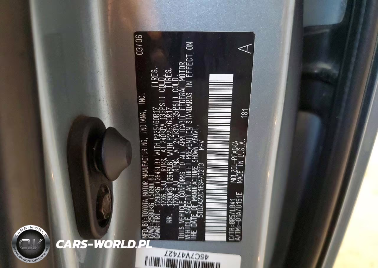2006 Toyota Sienna Xle 7 Passenger VIN:5TDZA22C16S470213 - 13