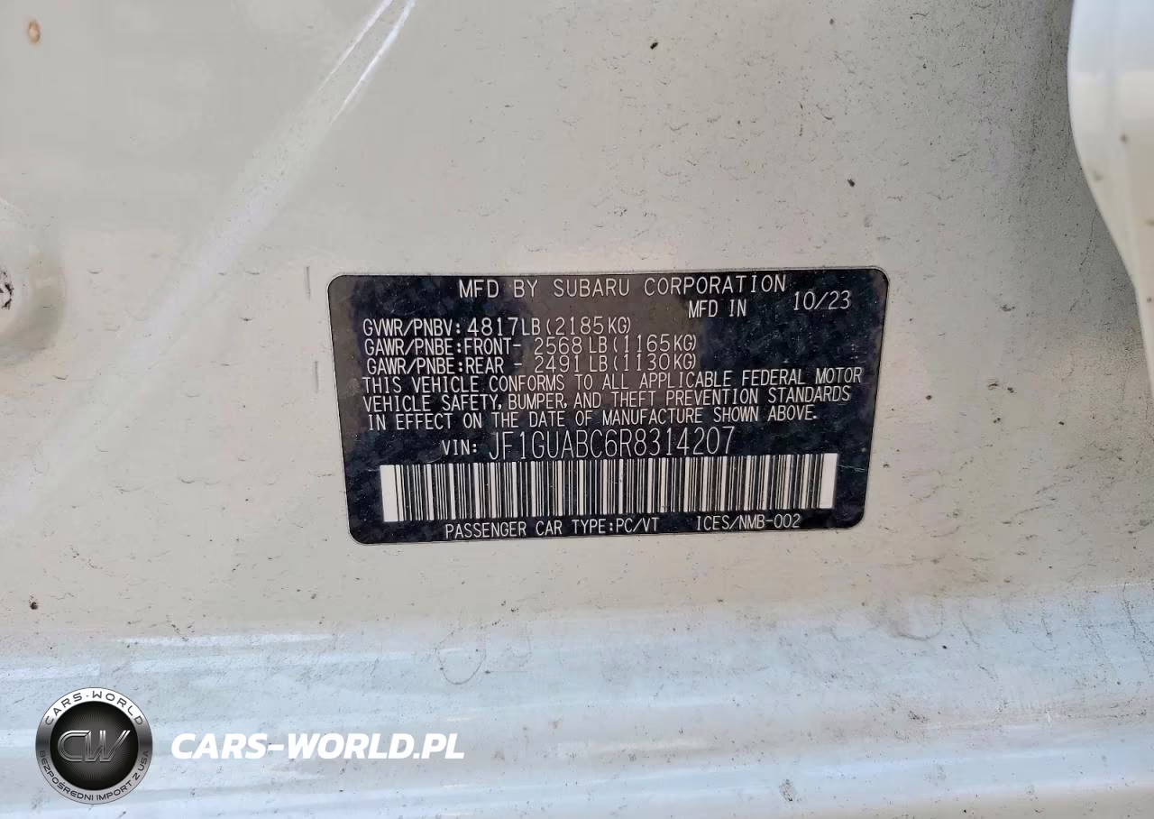 2024 Subaru Impreza VIN:JF1GUABC6R8314207 - 13