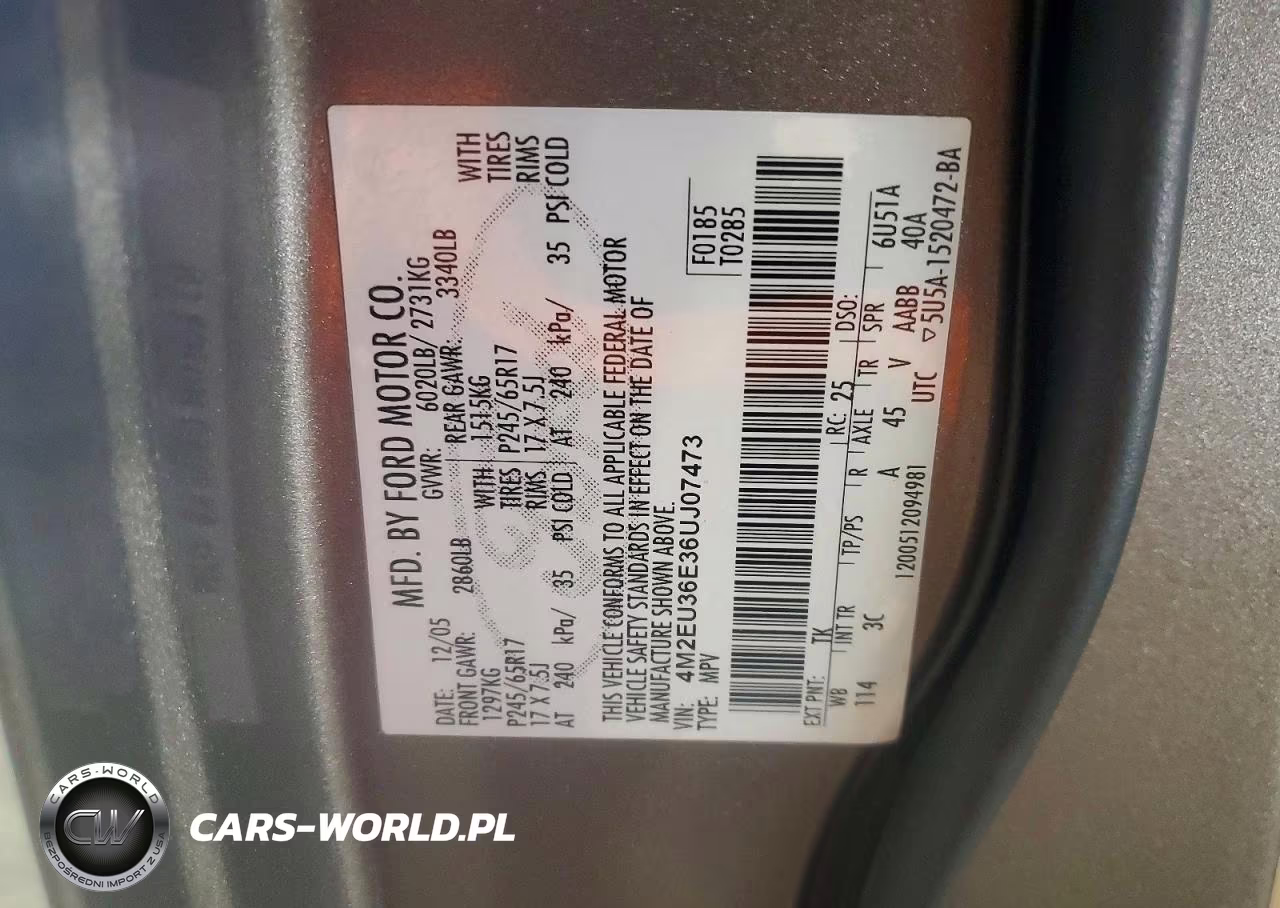 2006 Mercury Mountaineer Convenience VIN:4M2EU36E36UJ07473 - 13