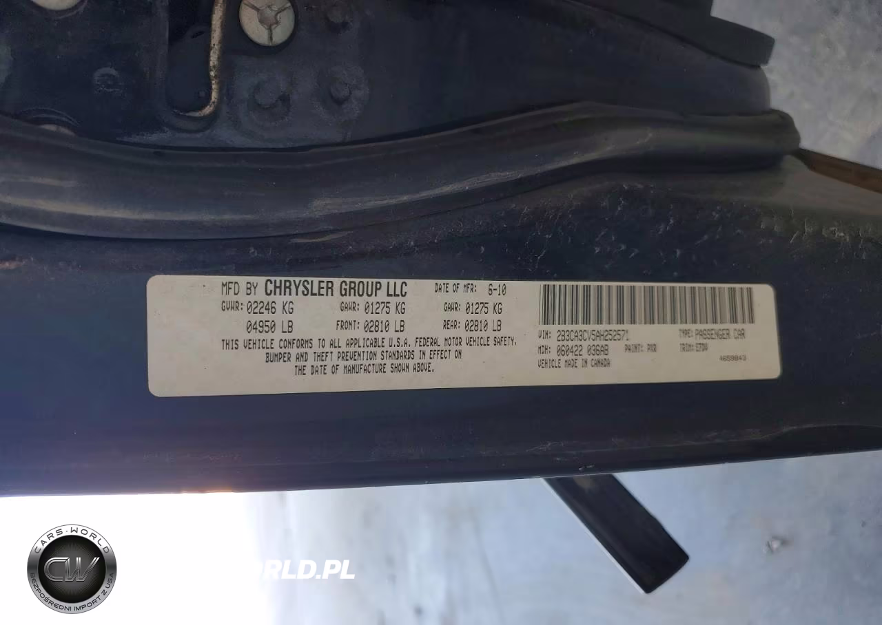 2010 Dodge Charger Sxt VIN:2B3CA3CV5AH252571 - 12