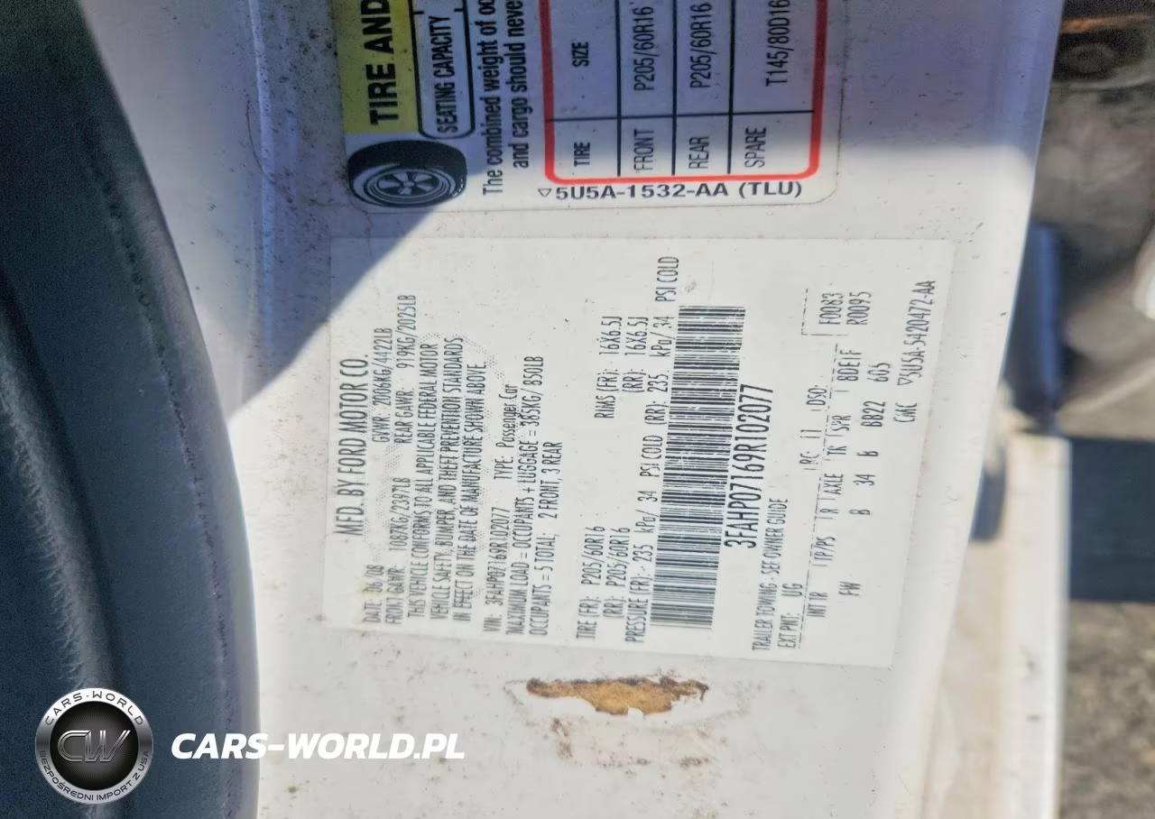 2009 Ford Fusion Se VIN:3FAHP07169R102077 - 12