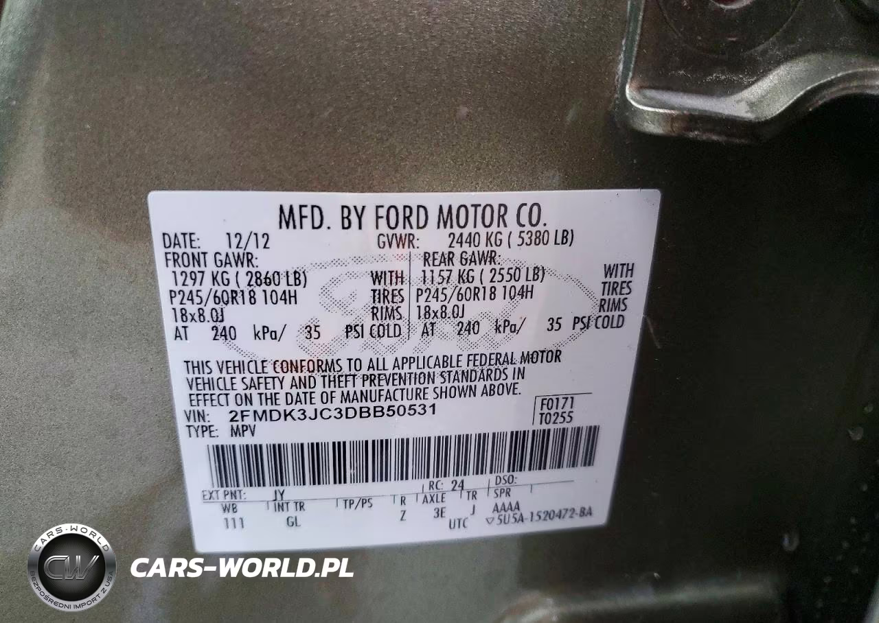 2013 Ford Edge Sel VIN:2FMDK3JC3DBB50531 - 13