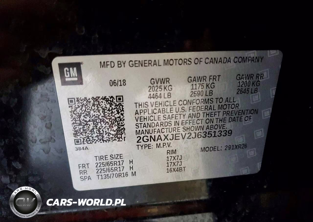 2018 Chevrolet Equinox Lt VIN:2GNAXJEV2J6351339 - 13