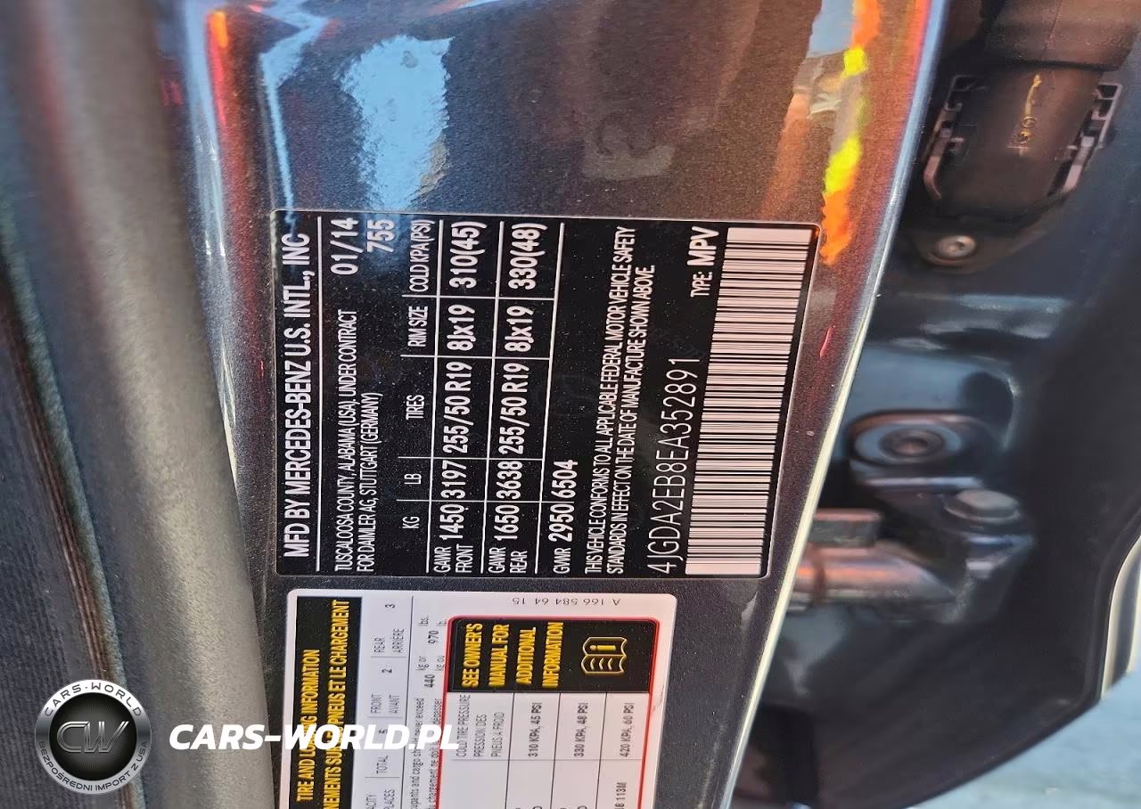 2014 Mercedes-Benz Ml 350 Bluetec VIN:4JGDA2EB8EA352891 - 13