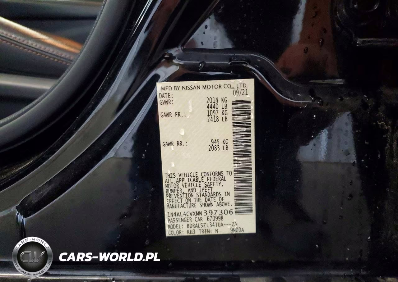 2021 Nissan Altima VIN:1N4AL4CVXMN397306 - 13
