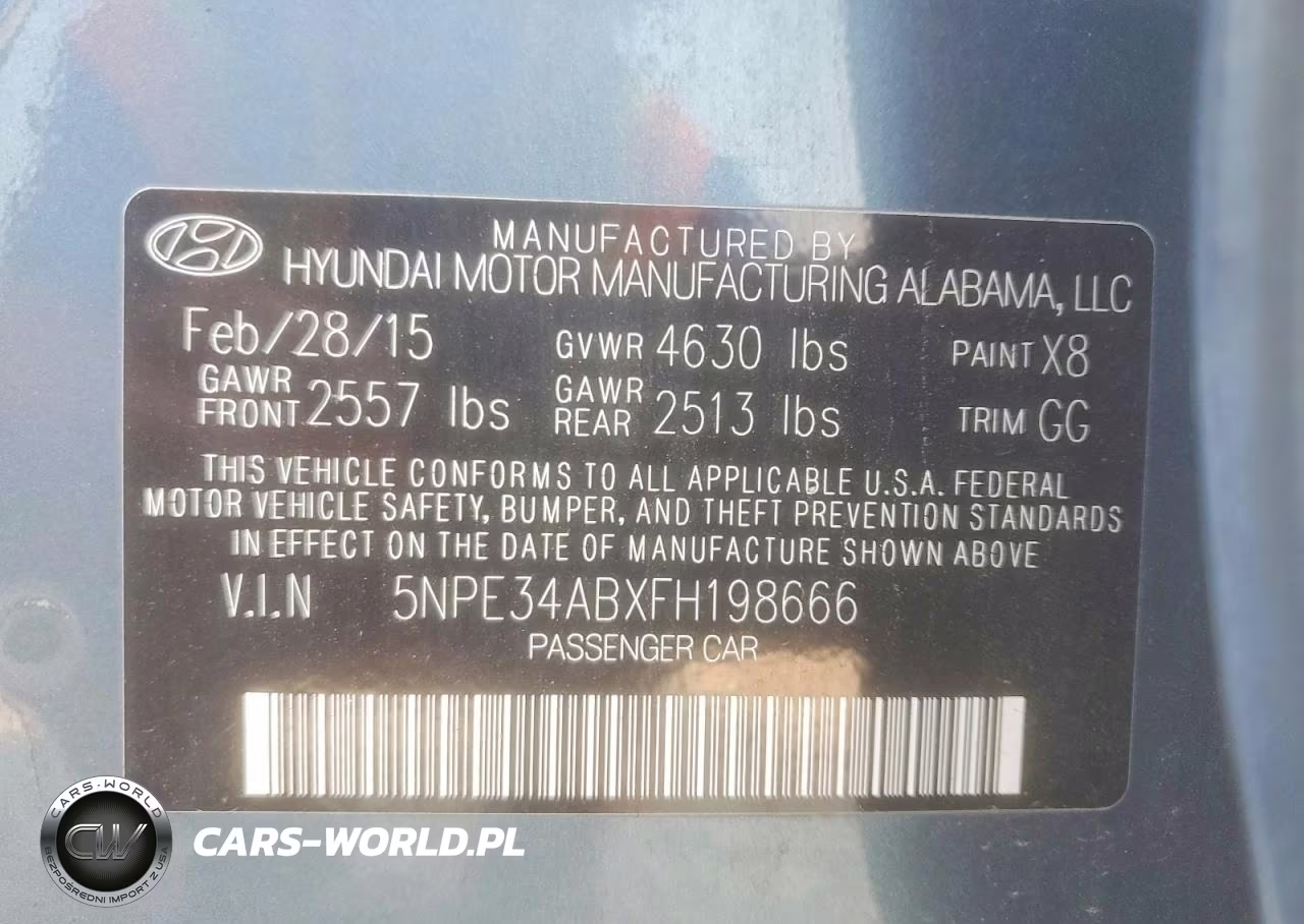 2015 Hyundai Sonata Limited 2.0T VIN:5NPE34ABXFH198666 - 13