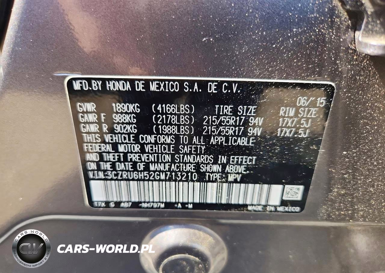 2016 Honda Hr-V Ex VIN:3CZRU6H52GM713210 - 13