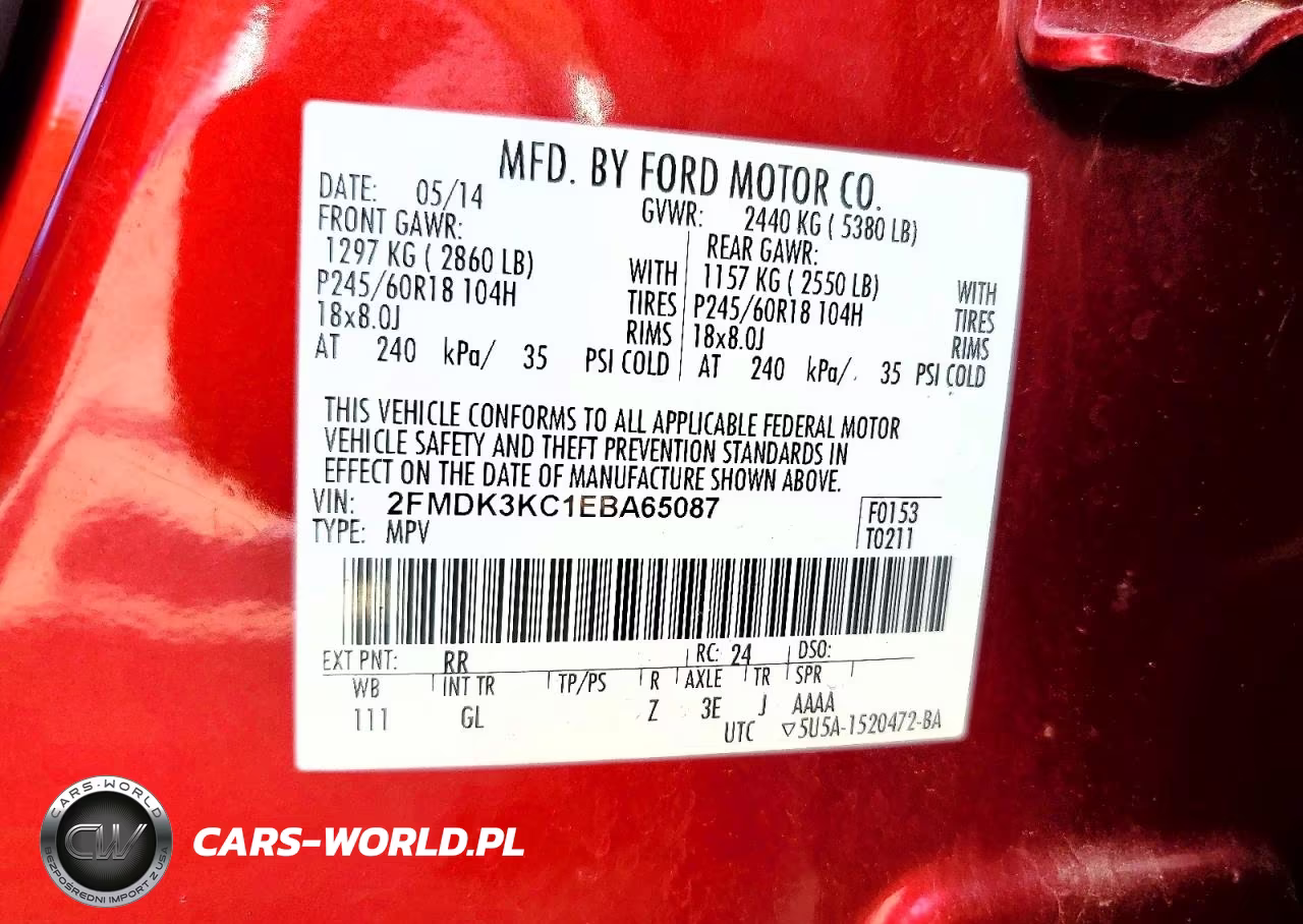 2014 Ford Edge Limited VIN:2FMDK3KC1EBA65087 - 13