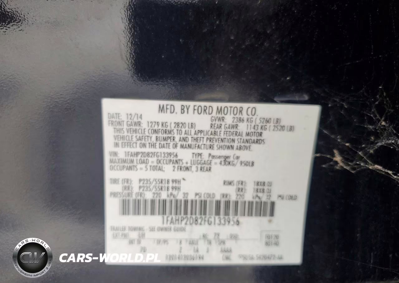 2015 Ford Taurus Se VIN:1FAHP2D82FG133956 - 12