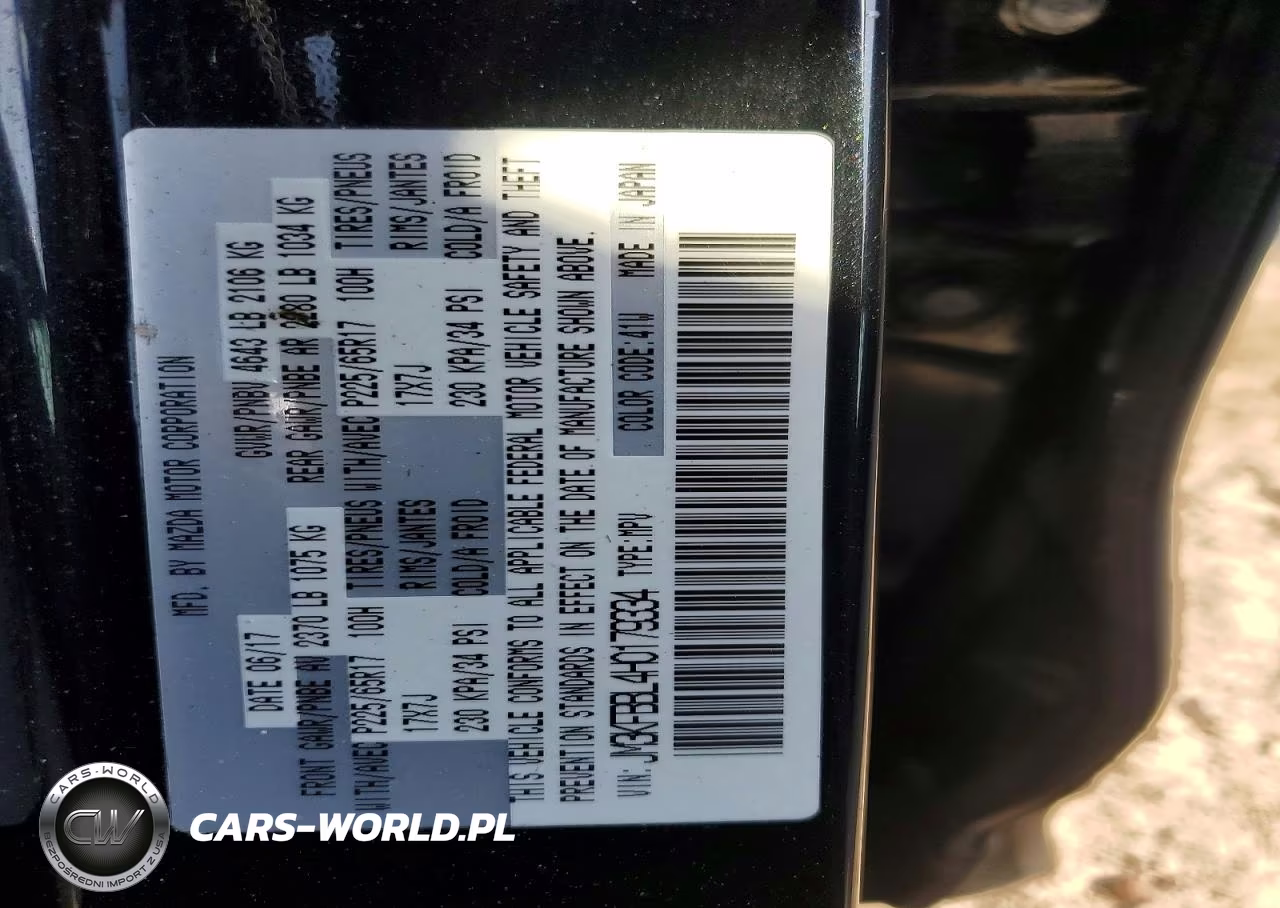 2017 Mazda Cx-5 Sport VIN:JM3KFBBL4H0179334 - 13