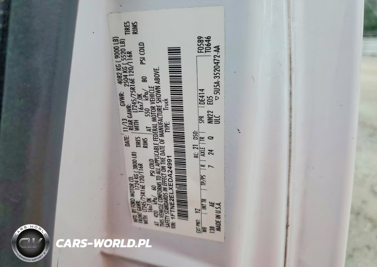 2014 Ford Econoline E250 Van VIN:1FTNE2ELXEDA24991 - 13