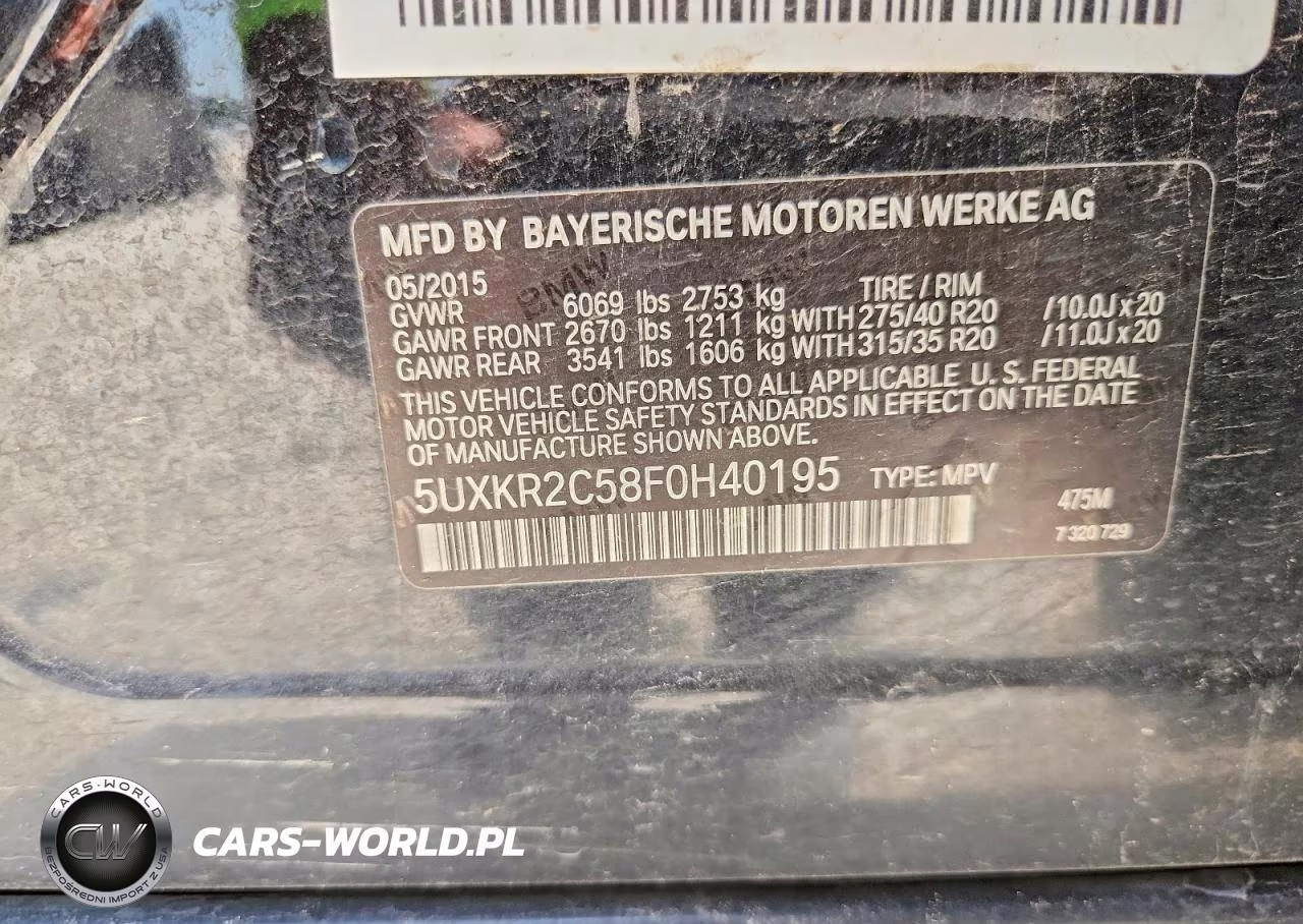 2015 BMW X5 Sdrive35I VIN:5UXKR2C58F0H40195 - 13