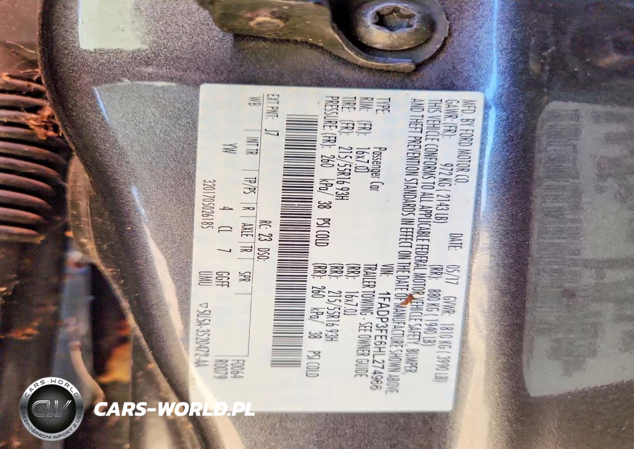 2017 Ford Focus Se VIN:1FADP3FE6HL274966 - 12