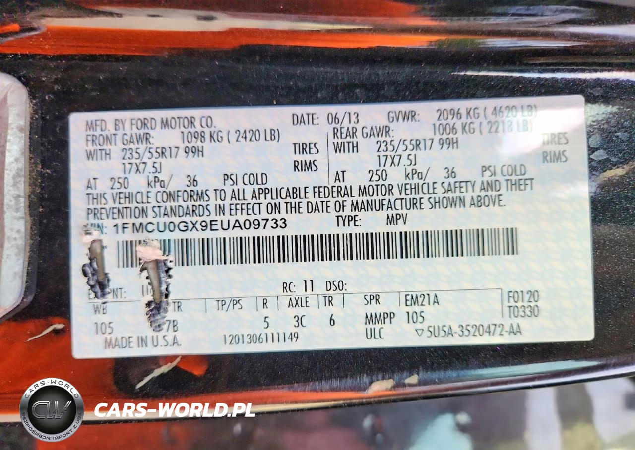2014 Ford Escape Se VIN:1FMCU0GX9EUA09733 - 13