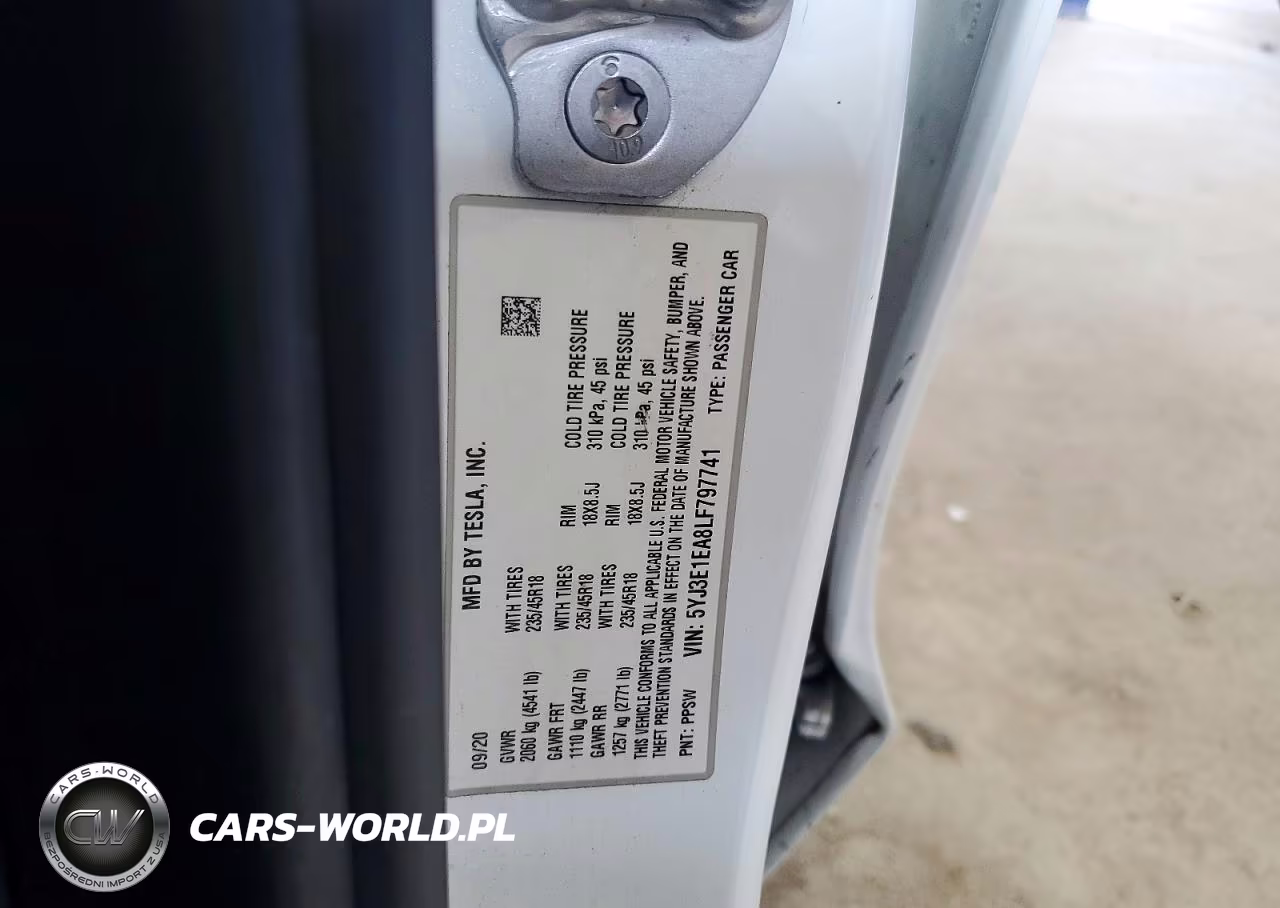 2020 Tesla Mdl 3 VIN:5YJ3E1EA8LF797741 - 12