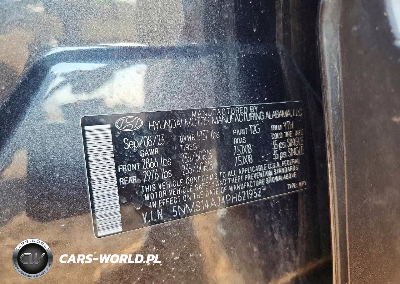 2023 Hyundai Santa Fe Se VIN:5NMS14AJ4PH621952 - 13
