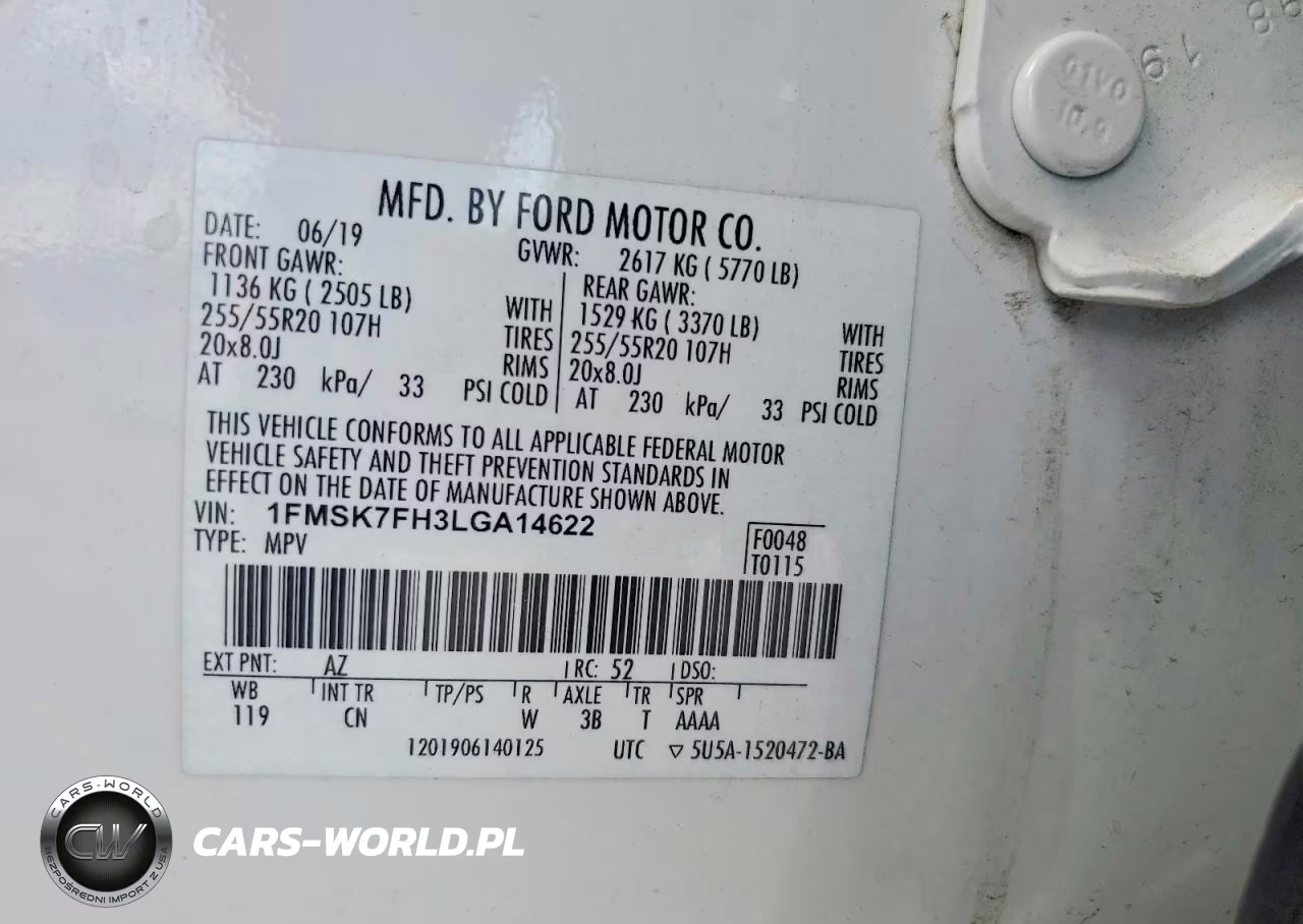 2020 Ford Explorer Limited VIN:1FMSK7FH3LGA14622 - 13