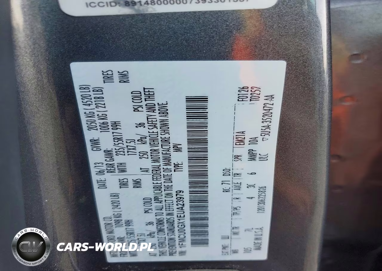 2014 Ford Escape Se VIN:1FMCU0GX1EUA23979 - 13