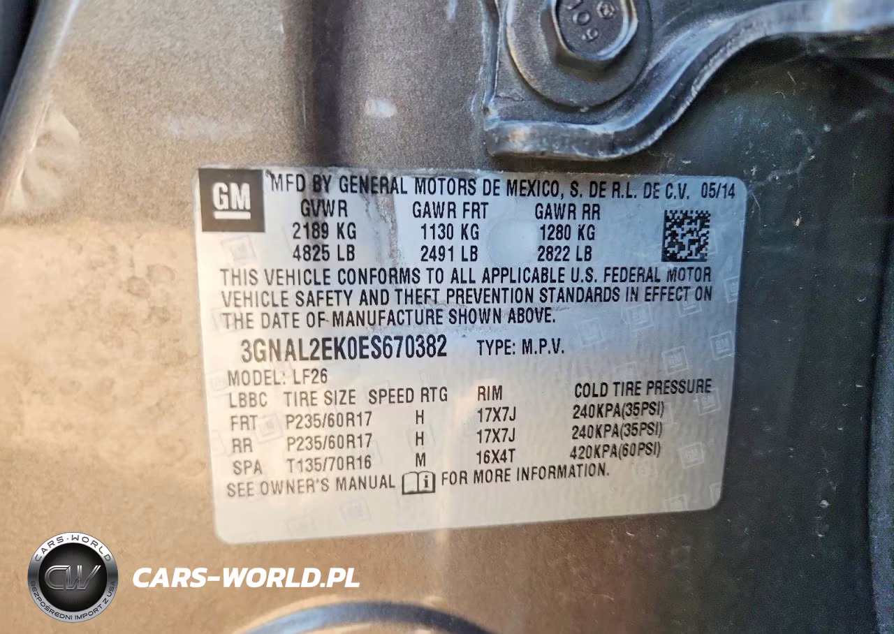 2014 Chevrolet Captiva Ls VIN:3GNAL2EK0ES670382 - 13