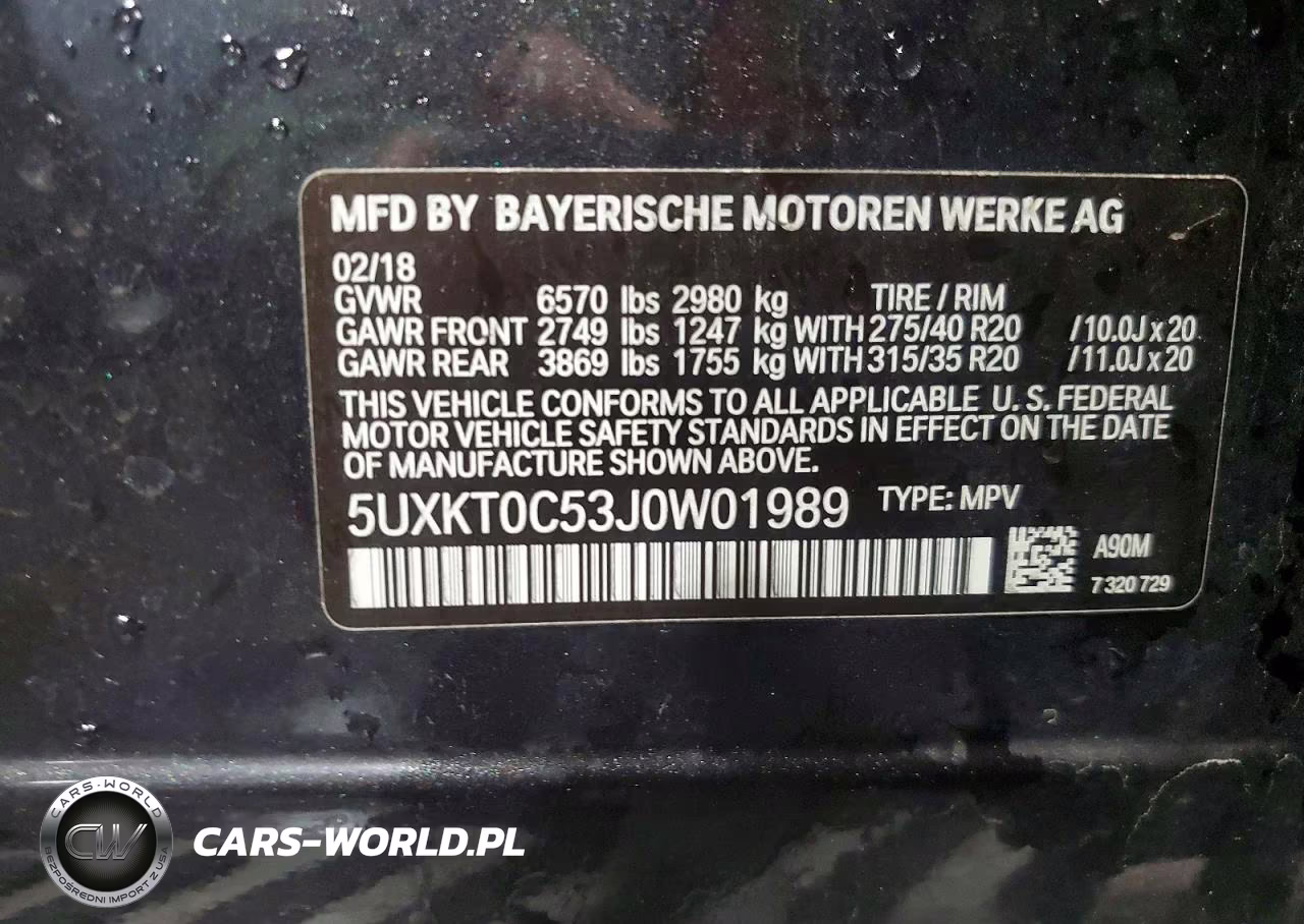 2018 BMW X5 Xdr40E VIN:5UXKT0C53J0W01989 - 12