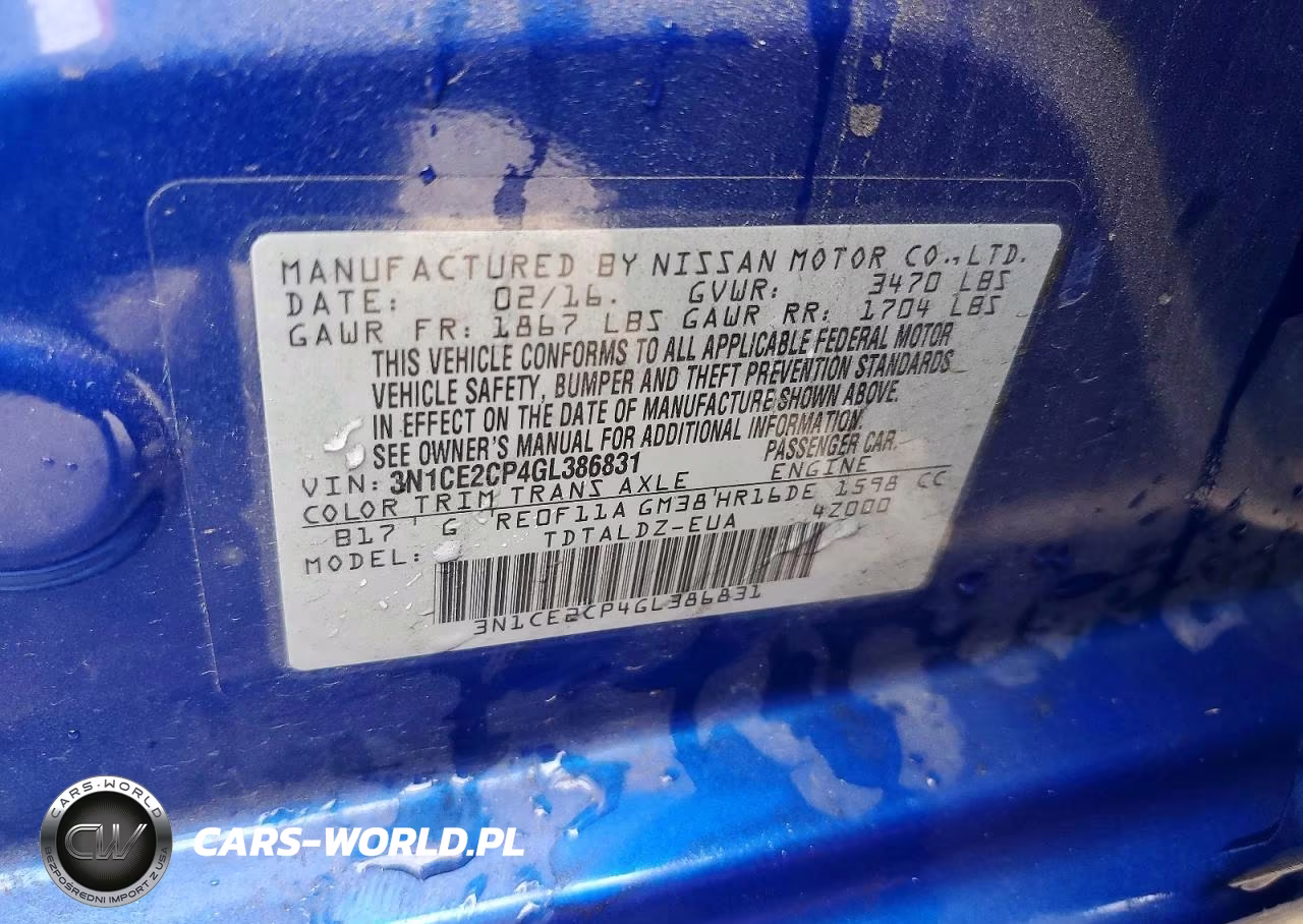 2016 Nissan Versa Note VIN:3N1CE2CP4GL386831 - 13