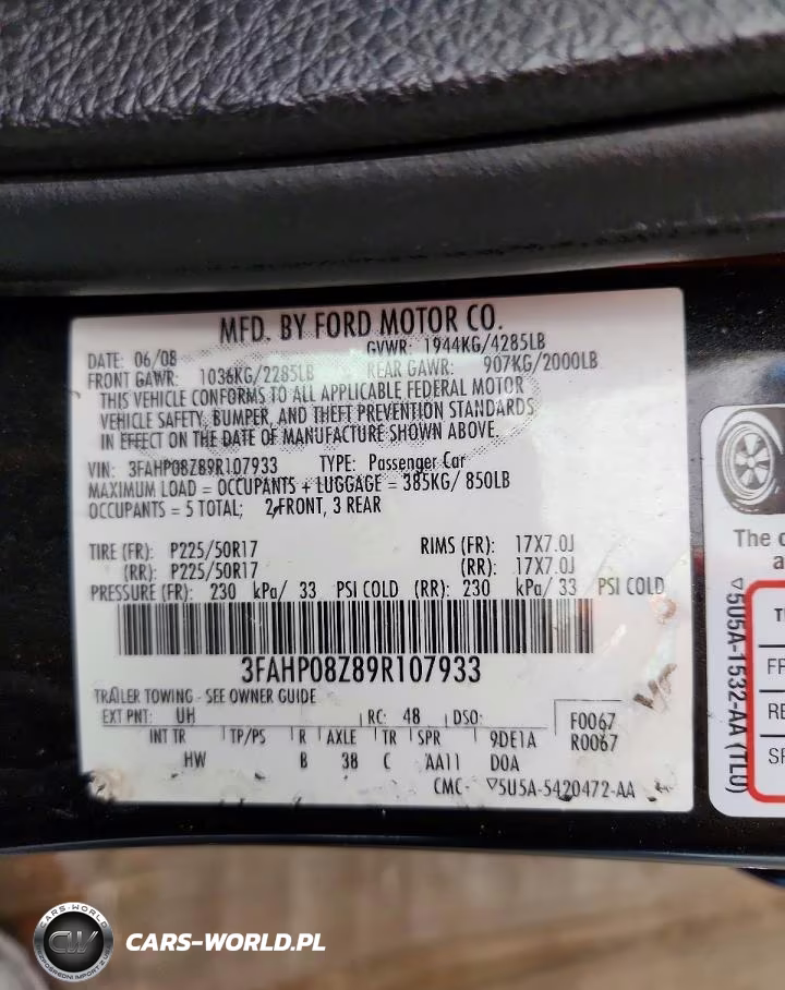 2009 Ford Fusion Sel VIN:3FAHP08Z89R107933 - 12