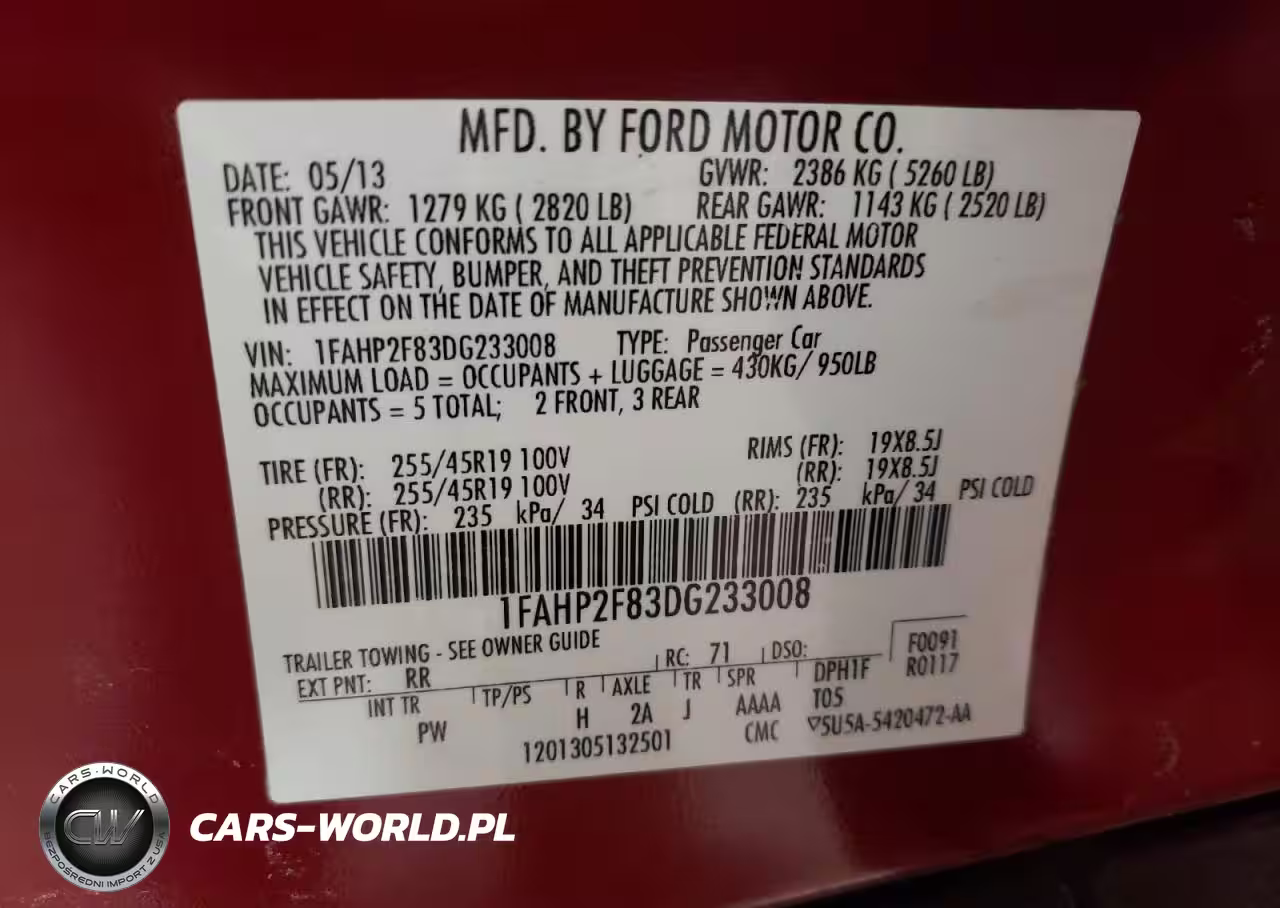 2013 Ford Taurus Limited VIN:1FAHP2F83DG233008 - 12