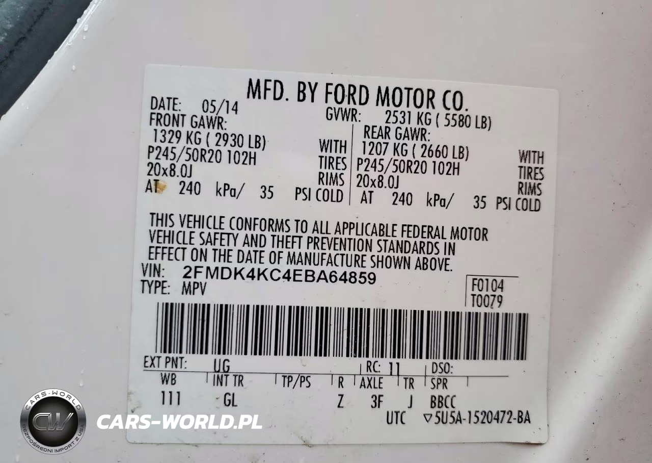 2014 Ford Edge Limited VIN:2FMDK4KC4EBA64859 - 14