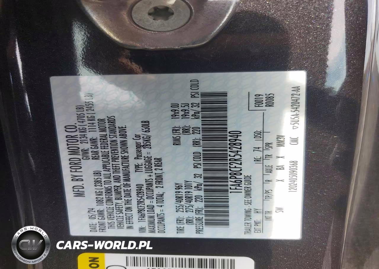2024 Ford Mustang Gt VIN:1FA6P8CF2R5428940 - 12