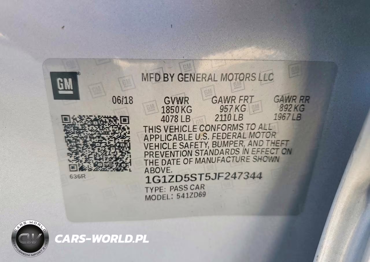 2018 Chevrolet Malibu Lt VIN:1G1ZD5ST5JF247344 - 12