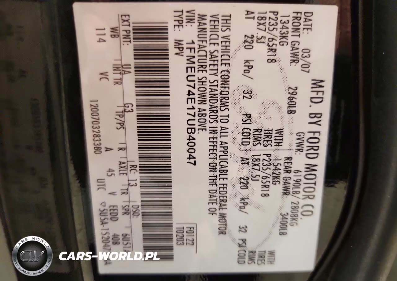 2007 Ford Explorer Eddie Bauer VIN:1FMEU74E17UB40047 - 13