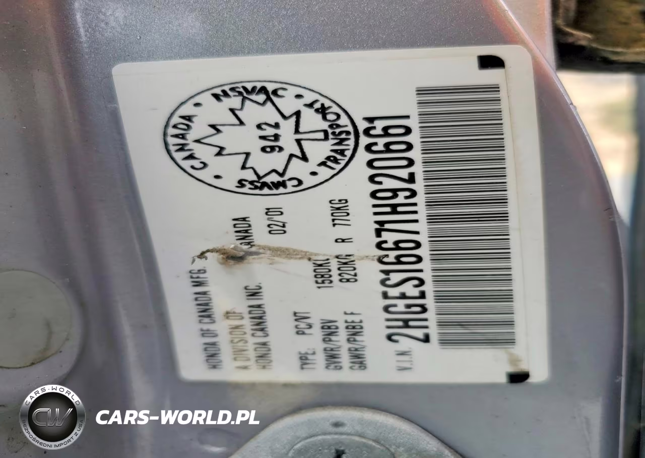 2001 Honda Civic Lx VIN:2HGES16671H920661 - 12