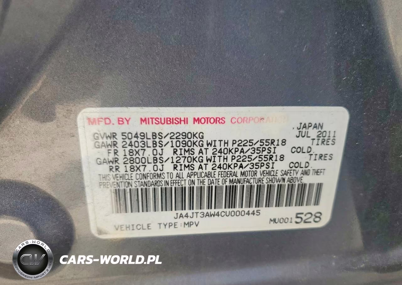 2012 Mitsubishi Outlander Se VIN:JA4JT3AW4CU000445 - 13