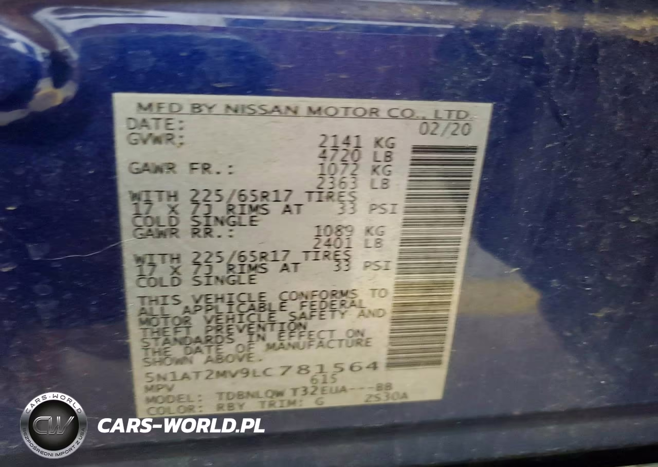 2020 Nissan Rogue Sv VIN:5N1AT2MV9LC781564 - 13
