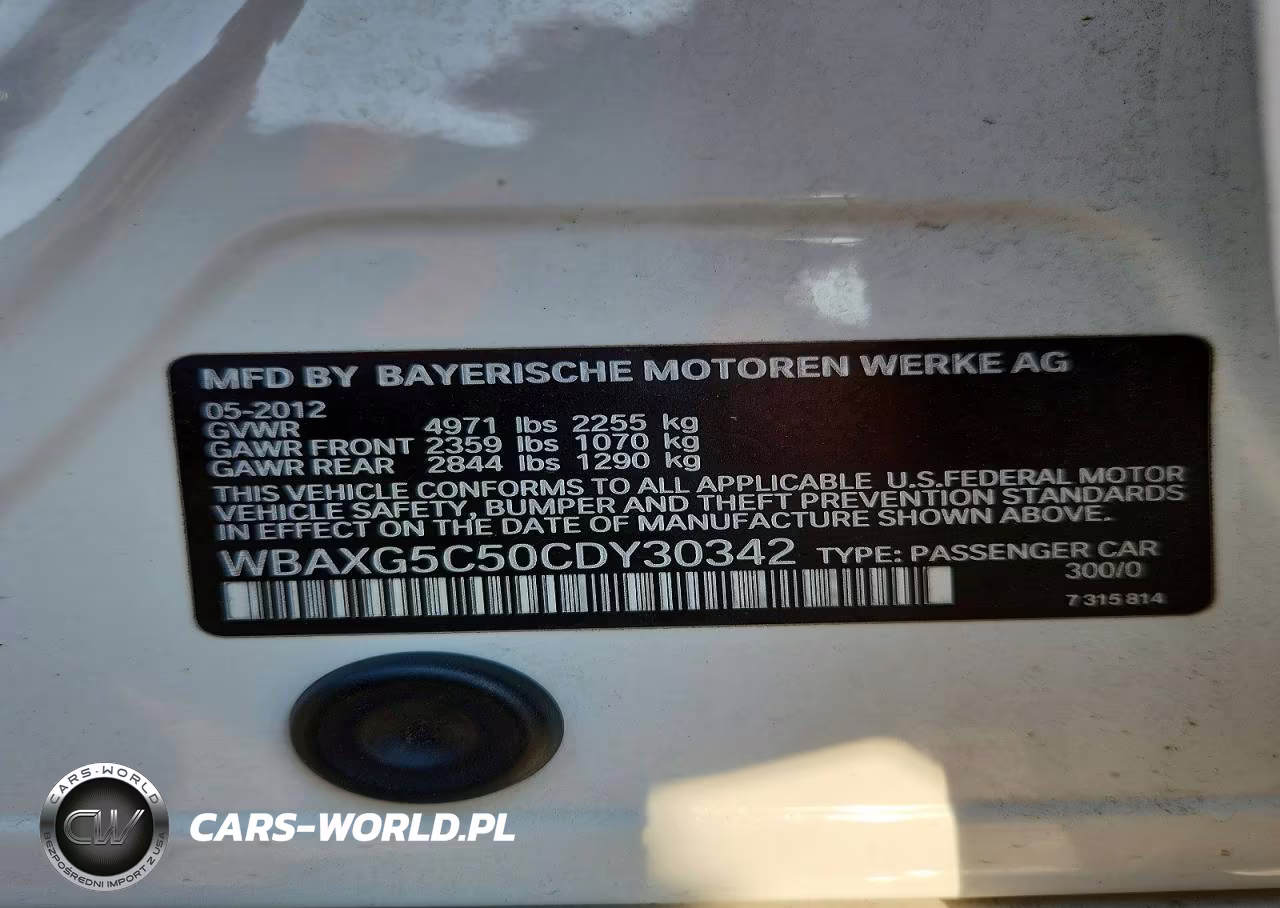 2012 BMW 528 I VIN:WBAXG5C50CDY30342 - 12