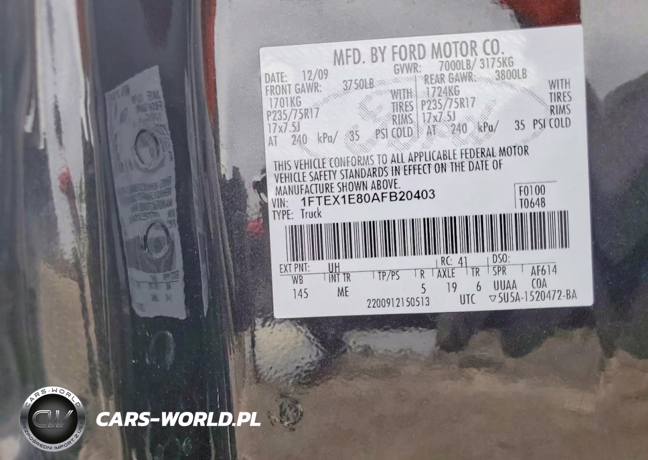 2010 Ford F-150 VIN:1FTEX1E80AFB20403 - 12
