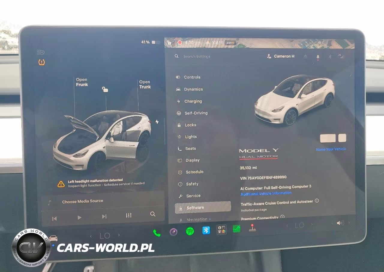 2022 Tesla Model Y VIN:7SAYGDEF8NF489990 - 9