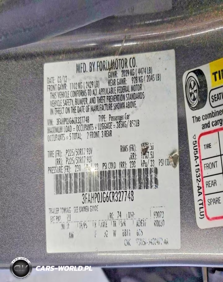 2012 Ford Fusion Sel VIN:3FAHP0JG6CR327748 - 12