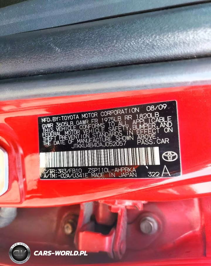 2010 Scion Xd Base VIN:JTKKU4B40AJ052057 - 12