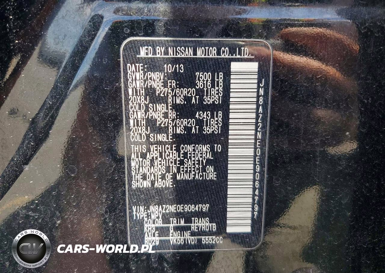 INFINITI QX80 VIN:JN8AZ2NE0E9064797 - 13