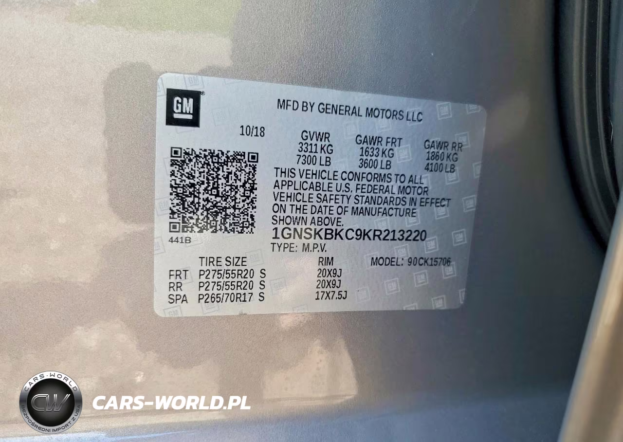 2019 Chevrolet Tahoe K1500 Lt VIN:1GNSKBKC9KR213220 - 13