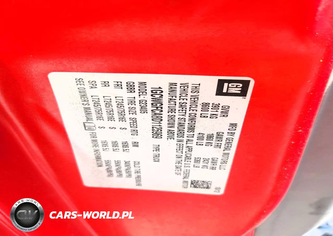 2013 Chevrolet Express 2500 Cargo Delivery Van VIN:1GCWGFCA8D1125969 - 13