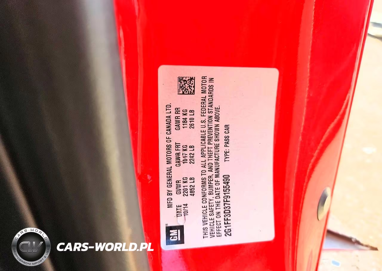 2015 Chevrolet Camaro Lt VIN:2G1FF3D37F9155490 - 12