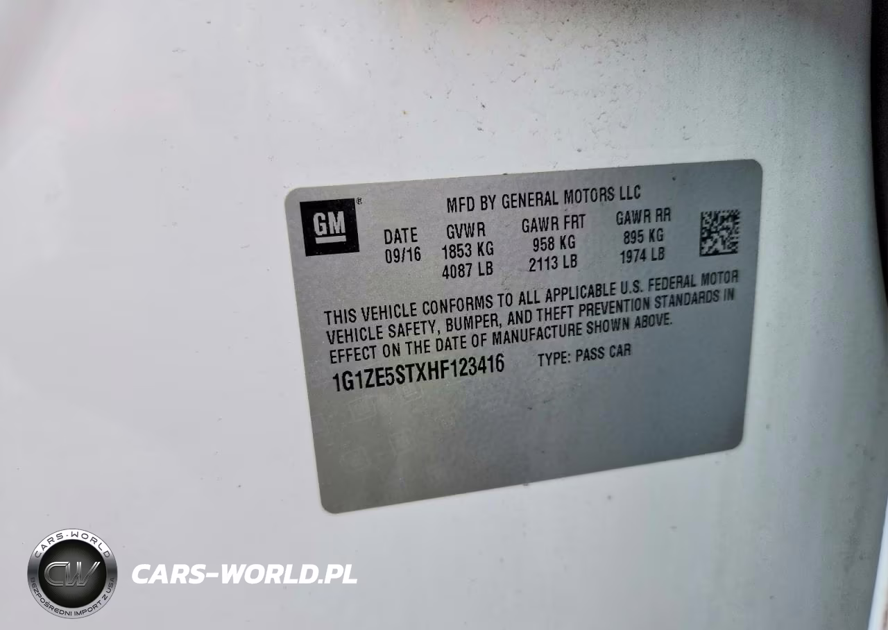2017 Chevrolet Malibu Lt VIN:1G1ZE5STXHF123416 - 12