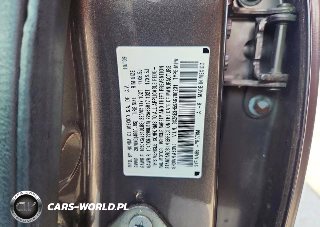 2010 Honda Cr-V Ex VIN:3CZRE3H59AG700231 - 12