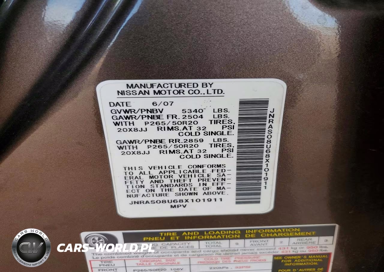 2008 Infiniti Fx35 Base VIN:JNRAS08U68X101911 - 13