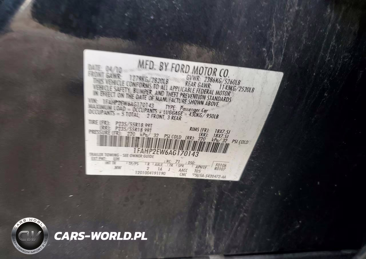 2010 Ford Taurus Sel VIN:1FAHP2EW6AG170143 - 12